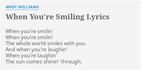 lyrics when you're smiling|who sang when you're smiling.